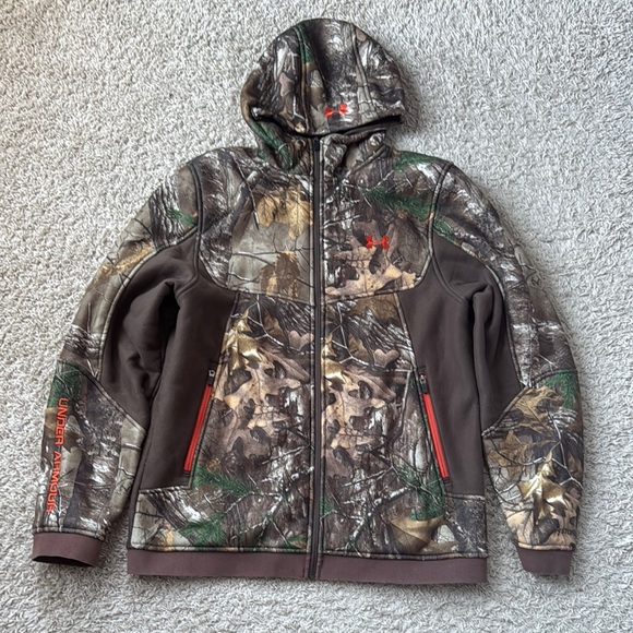 EUC Men’s RARE Under Armour Ayton RealTree Xtra Camouflage Jacket Size XL - Picture 2 of 13